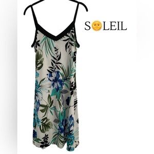 Women's♥️Floral Midi Dress - Blue and Green